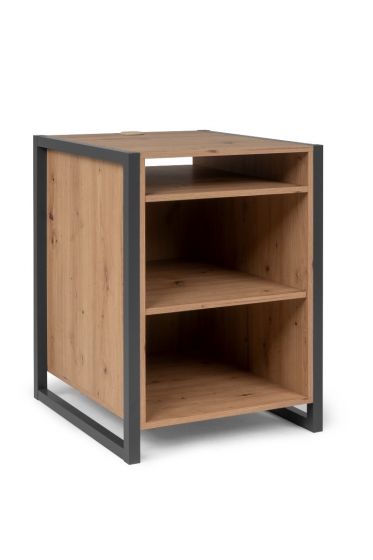 Ufficio completo stile Industry in finitura Antracite e Rovere nodato 