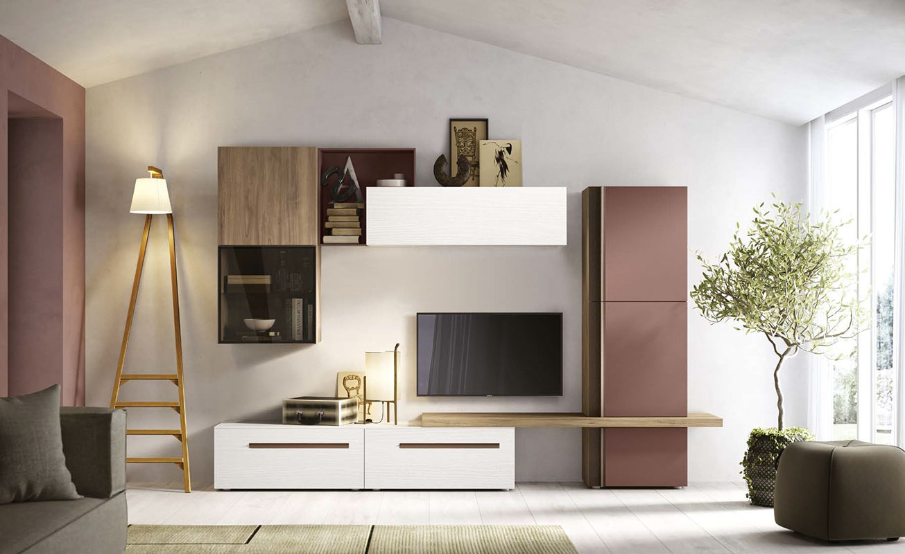 Mobili per soggiorno moderni, parete attrezzata  Tanganica tricolor