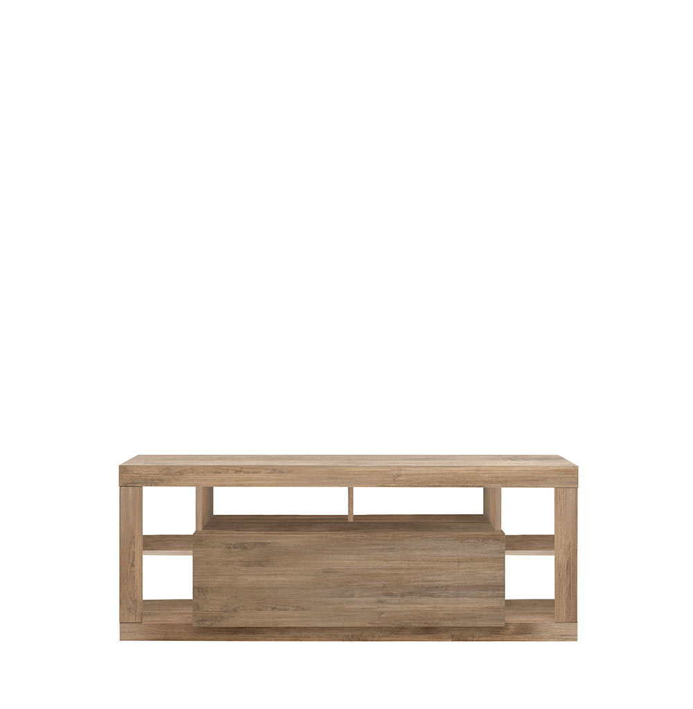 Porta TV moderno 1 ribalta, finitura Mercure, Made in Italy