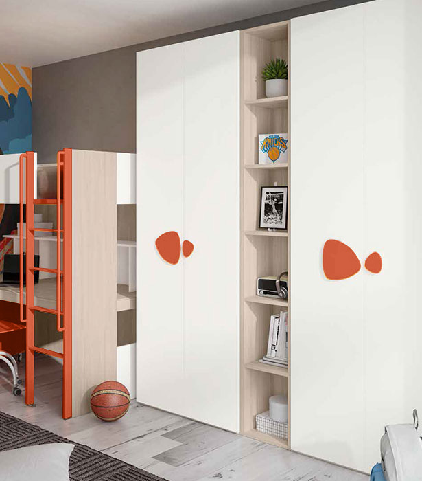 Letto a castello multifunzione con zona studio Spring Zenzero Shop