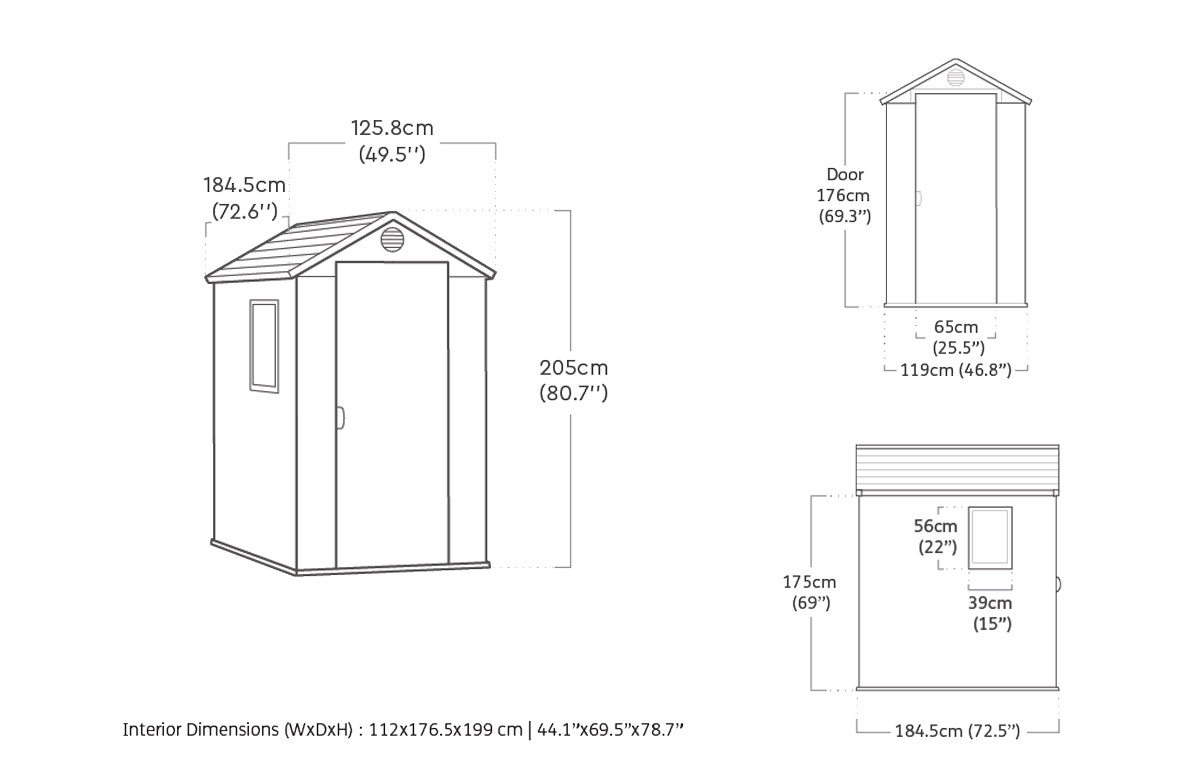 Casetta da esterno Rosa. finitura Grigia