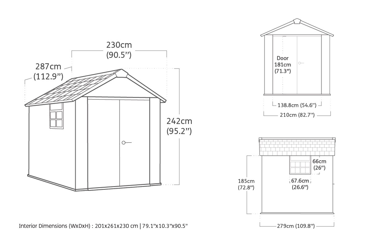 Casetta da esterno Gigliola con finestre, 759