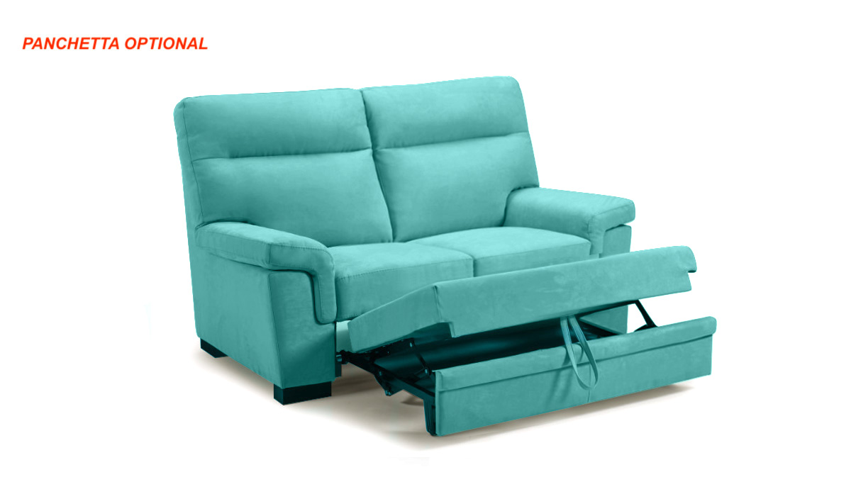 Divano Kim azzurro cielo a 2 posti