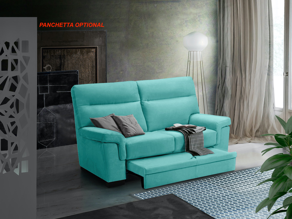 Divano Kim azzurro cielo a 2 posti