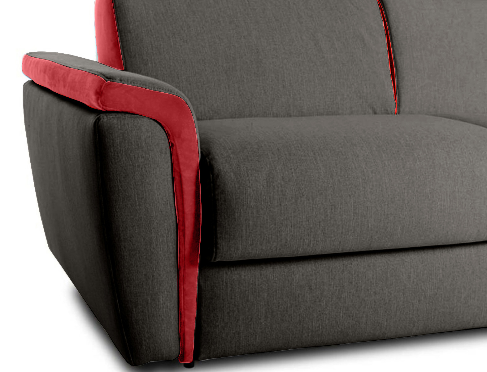 Divano moderno Cervino a 2 posti, con materasso compreso, made in Italy