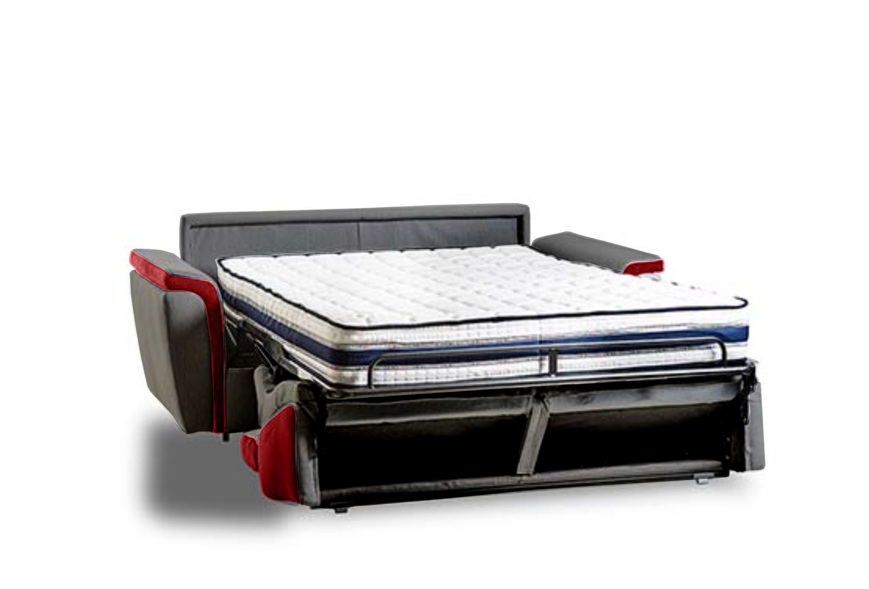 Divano moderno Cervino a 2 posti, con materasso compreso, made in Italy