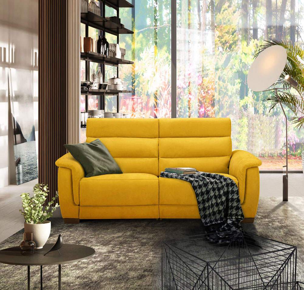 Divano 2 posti Vale, finitura Cedro