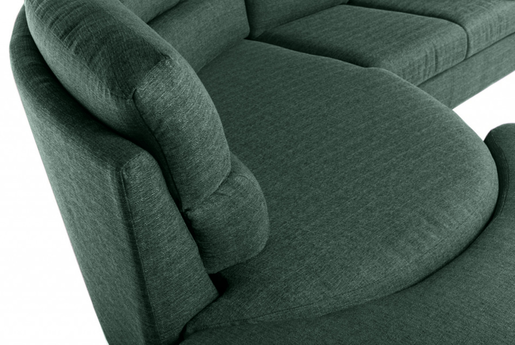 Divano moderno Lhotse, laterale 2 posti maxi con angolo 