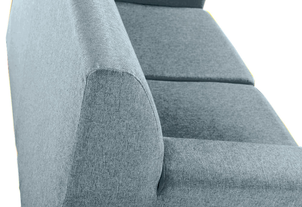 Divano moderno Grigio Cenere a 2 posti, sfoderabile