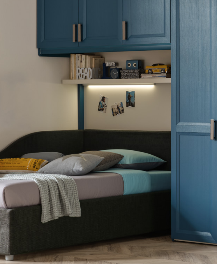 Divano letto Bravo Wave Moretti Compact, 1 piazza e mezza, Asfalto