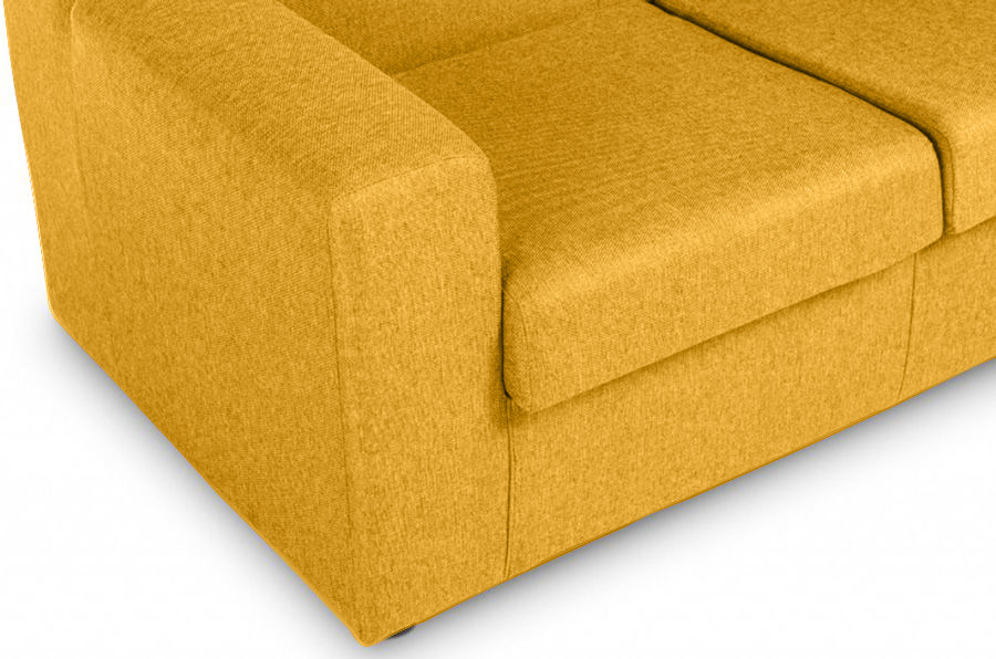 Divano moderno, finitura Corallo a 2 posti, sfoderabile