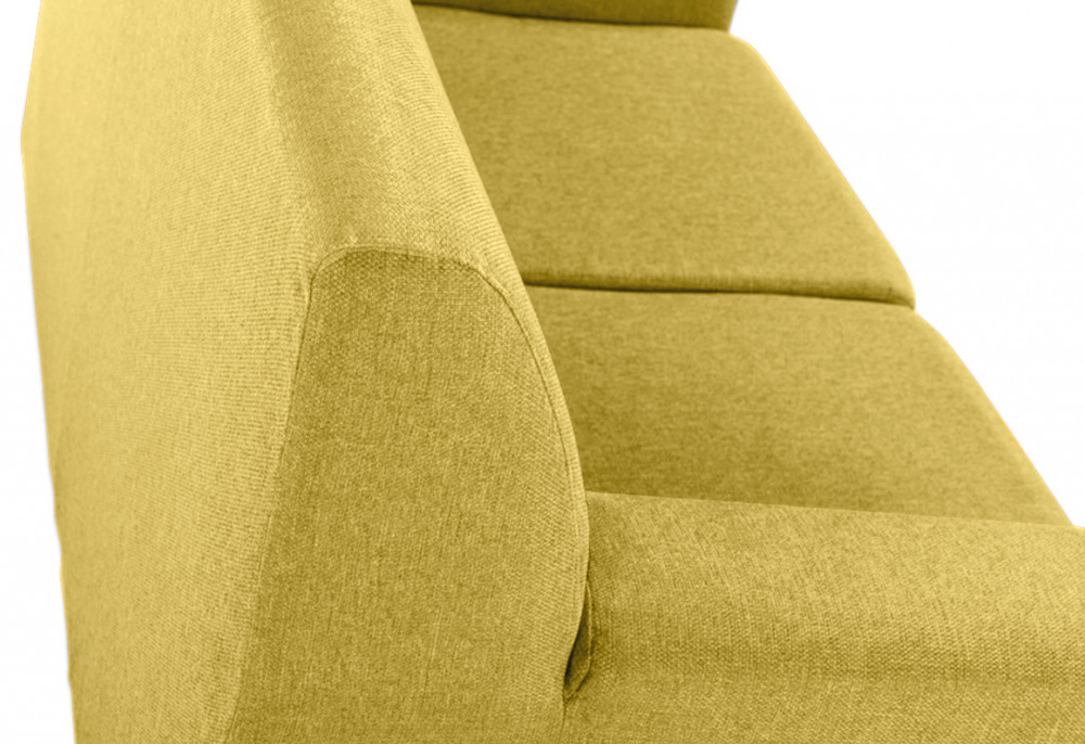 Divano modello Elbrus sfoderabile a 2 posti, colore Giallo Zafferano