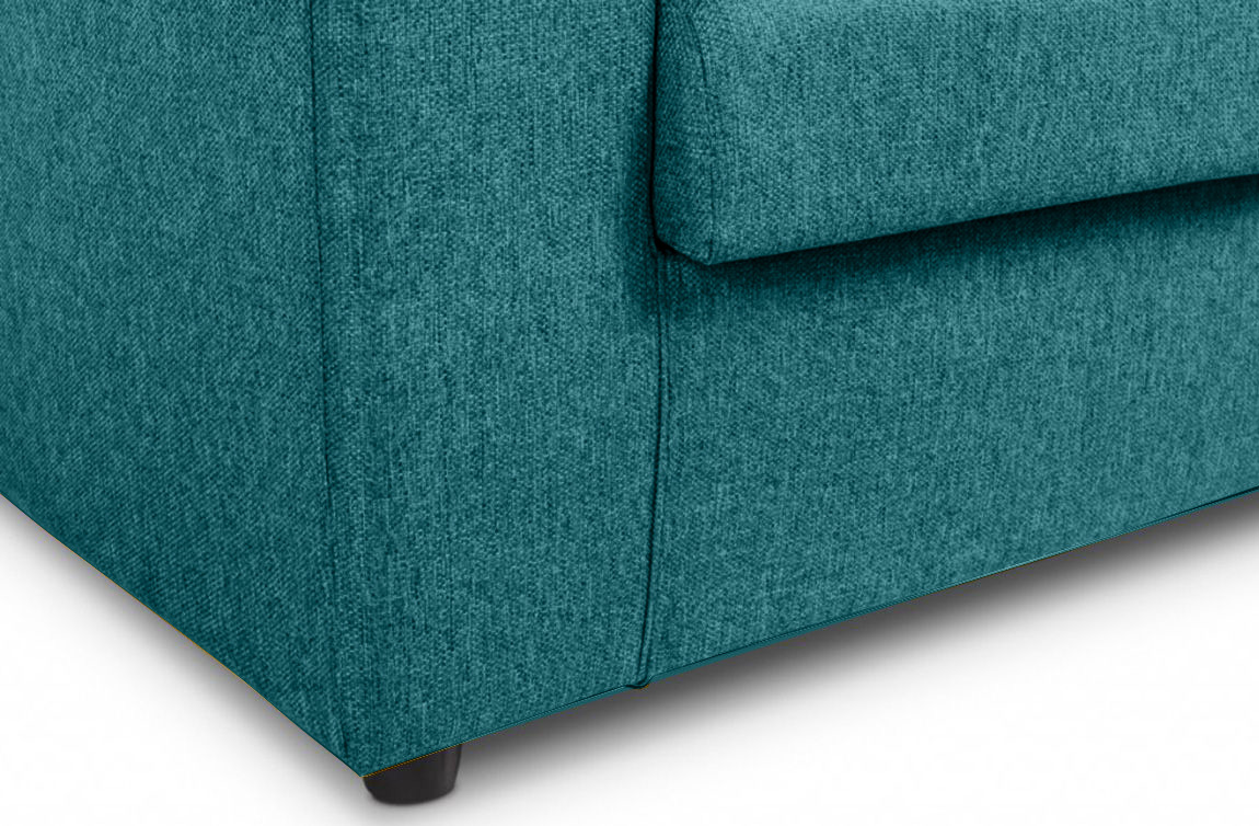 Divano moderno Verde acqua a 2 posti, sfoderabile