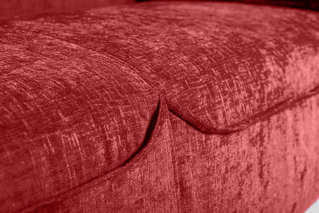 Divano letto K2 in tessuto sfoderabile Amaranto, 2 posti