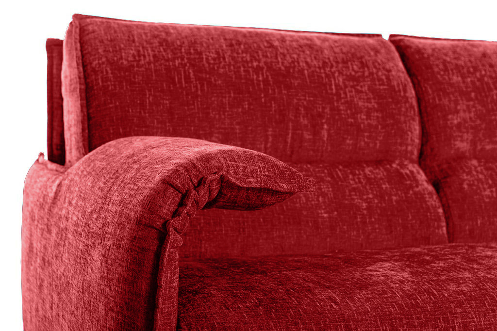 Divano letto K2 in tessuto sfoderabile Amaranto, 2 posti