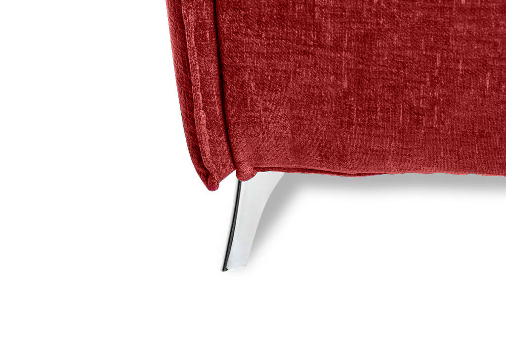 Divano letto K2 in tessuto sfoderabile Amaranto, 2 posti