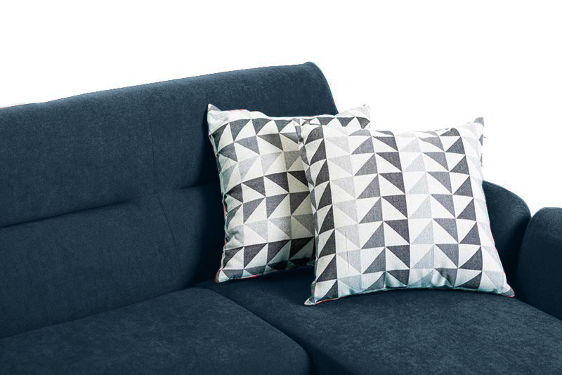 Divano moderno 2 posti in tessuto sfoderabile Blu petrolio