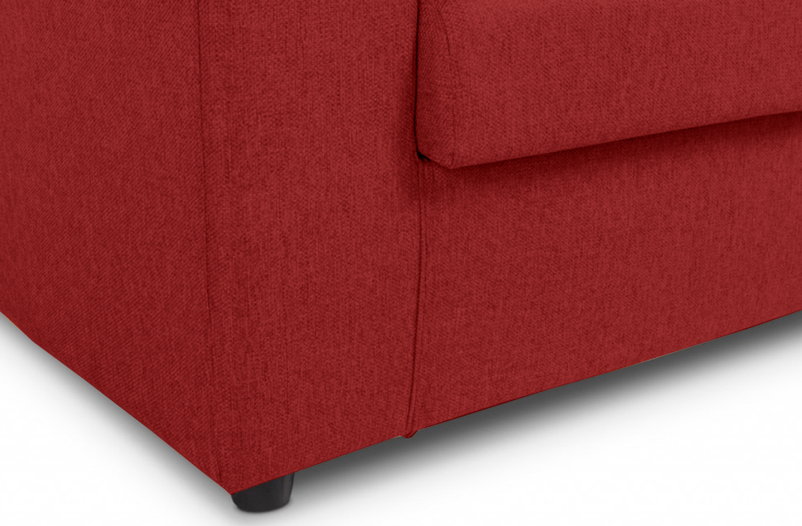 Divano moderno rosso a 2 posti, tessuto sfoderabile