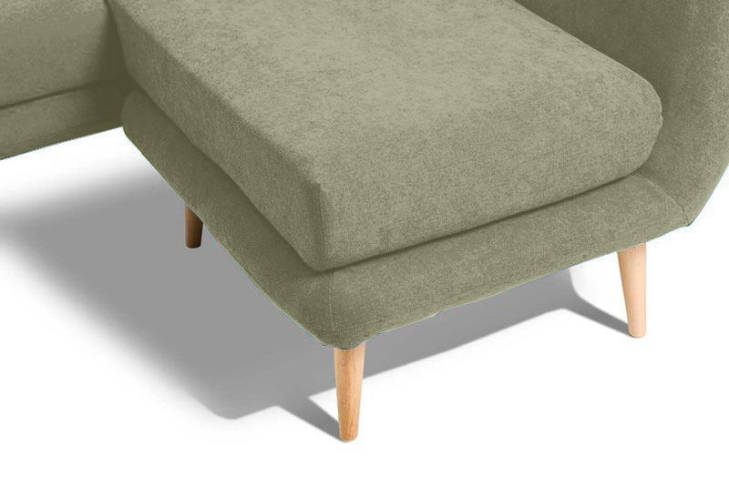 Divano in tessuto sfoderabile a 2 posti, finitura Verde Agave