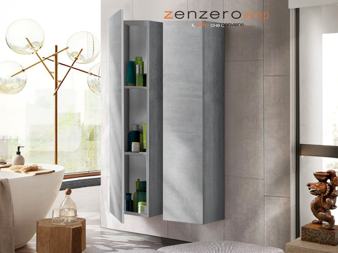 Doppia colonna da bagno sospesa, Beton