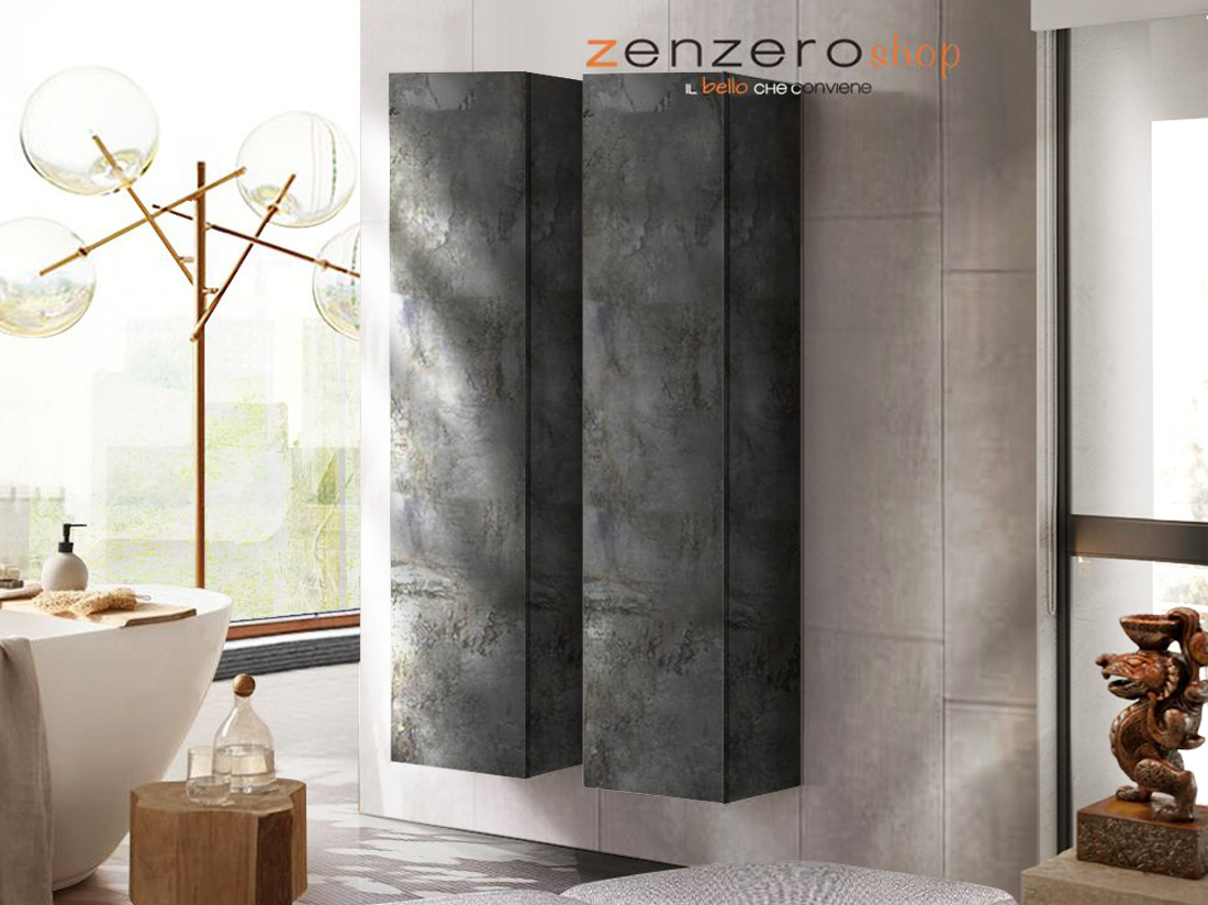 Doppia colonna da bagno sospesa, Ossido