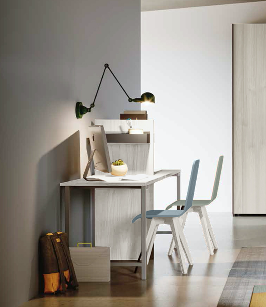 Scrivania doppia postazione in Bianco altea