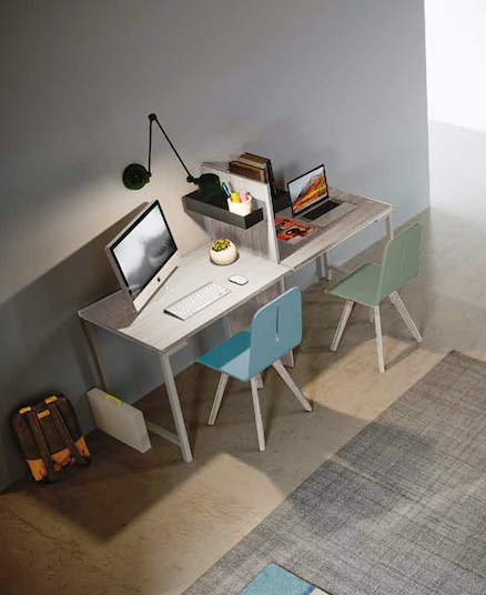 Cameretta da ragazzi in Bianco altea, Agave e Carta da zucchero