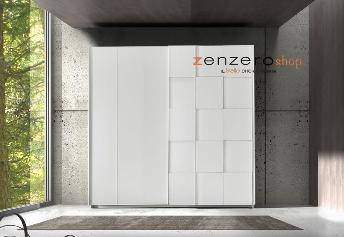 Armadio Miss 2 ante scorrevoli bianco opaco