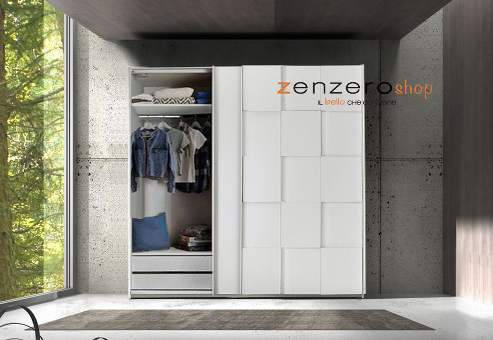 Armadio Miss 2 ante scorrevoli bianco opaco