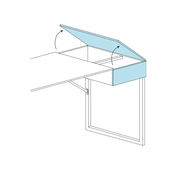 scrivania moderna rosa antico