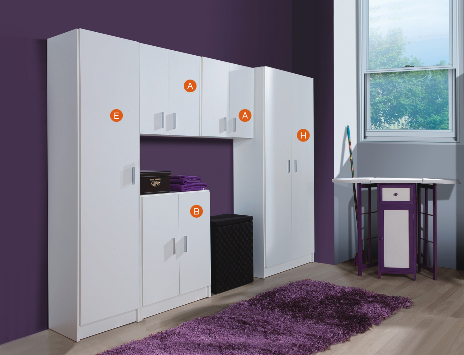 Soluzione salvaspazio S04 lunghezza 228 cm