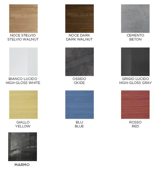 Doppia colonna da bagno sospesa, Giallo