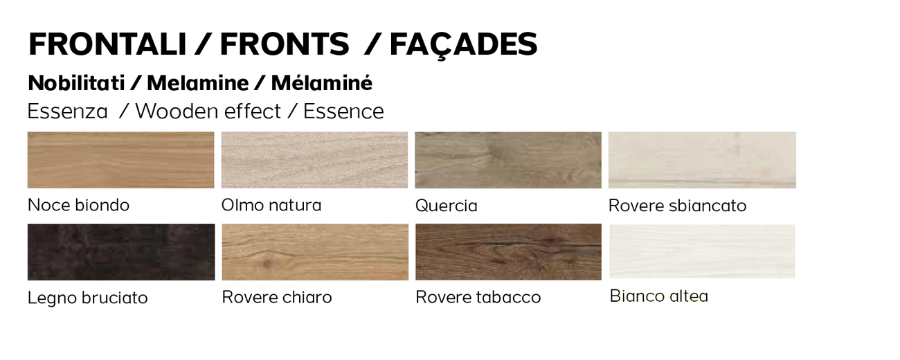 Madia moderna di design con 2 ante, 2 cassetti e un vano in finitura Argilla e Legno bruciato