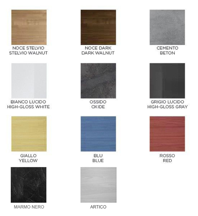 Pensile cubo per cucina sospeso, Antracite lucido