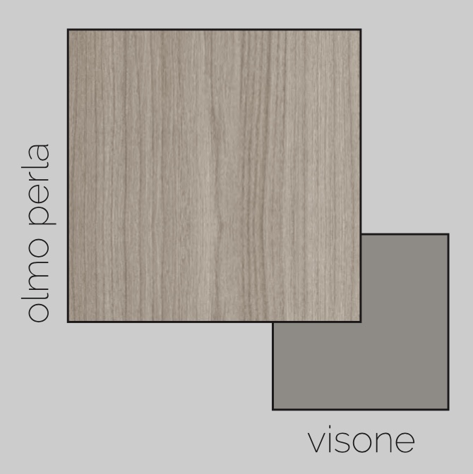 Armadio ad angolo 7 ante, finitura Olmo Bianco, made in Italy