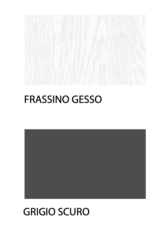 Camera matrimoniale Sparviero di design in finitura Frassino gesso e Grigio scuro