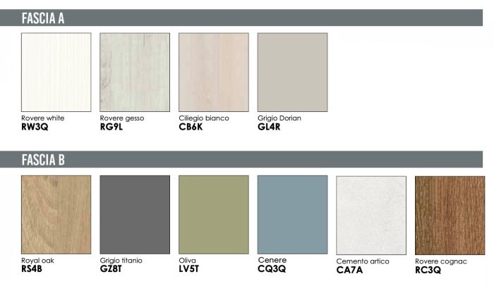 Comò moderno con piedini in finitura Grigio titanio