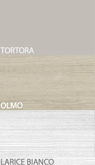 Camera matrimoniale completa Falco con  armadio ad ante scorrevoli in finitura Olmo e Tortora