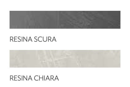 Comò moderno, finitura grigio resina chiaro e grigio resina scuro, made in Italy