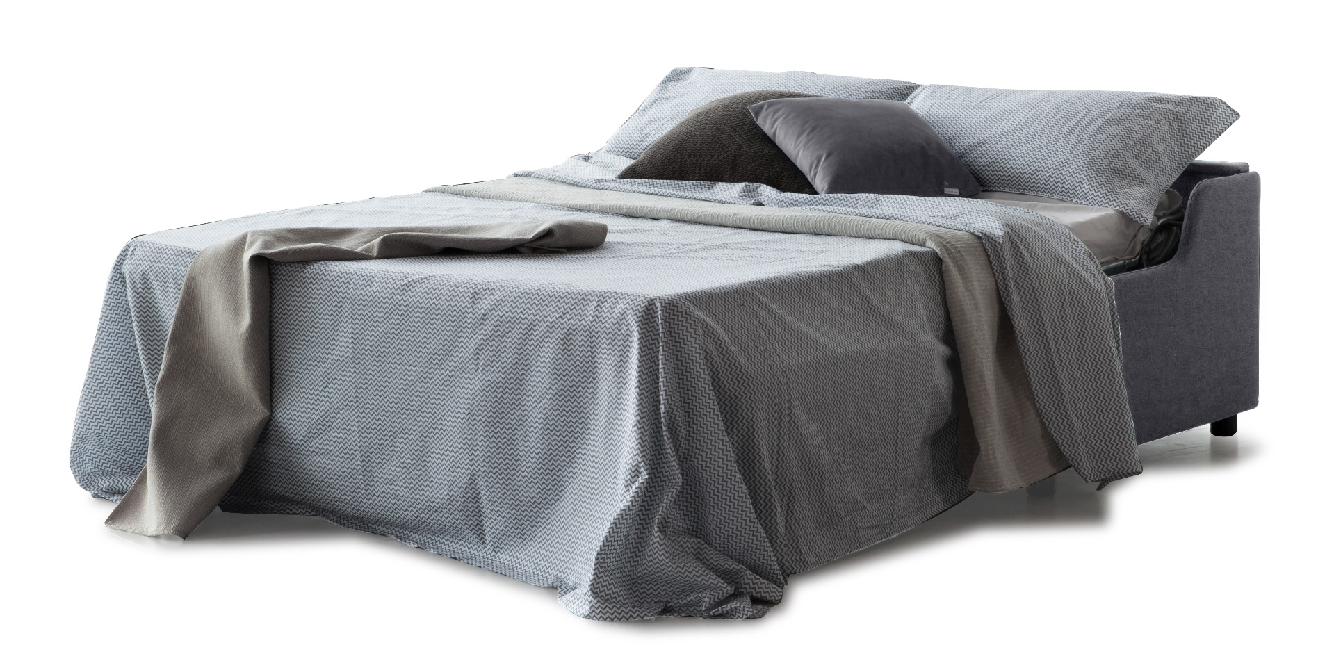 Divano letto moderno a 3 posti in finitura Antracite