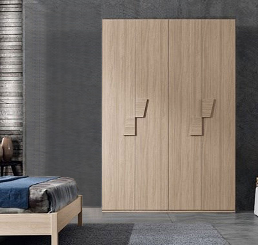 Armadio 4 ante battenti in finitura olmo frida