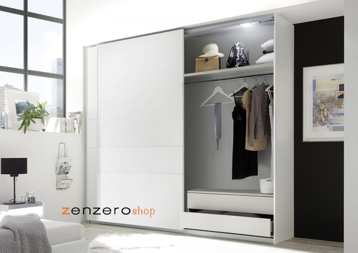 Camera da letto Bianca e Beton completa