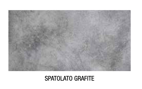 Madia classica Bianco frassinato e spatolato grafite con anta in vetro, anta ribalta e cassettone inferiore 