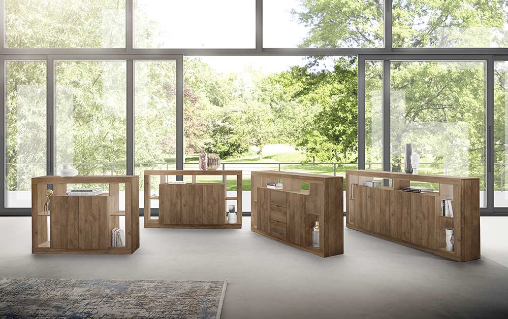 Madia alta finitura Mercure moderna 2 ante, Made in Italy