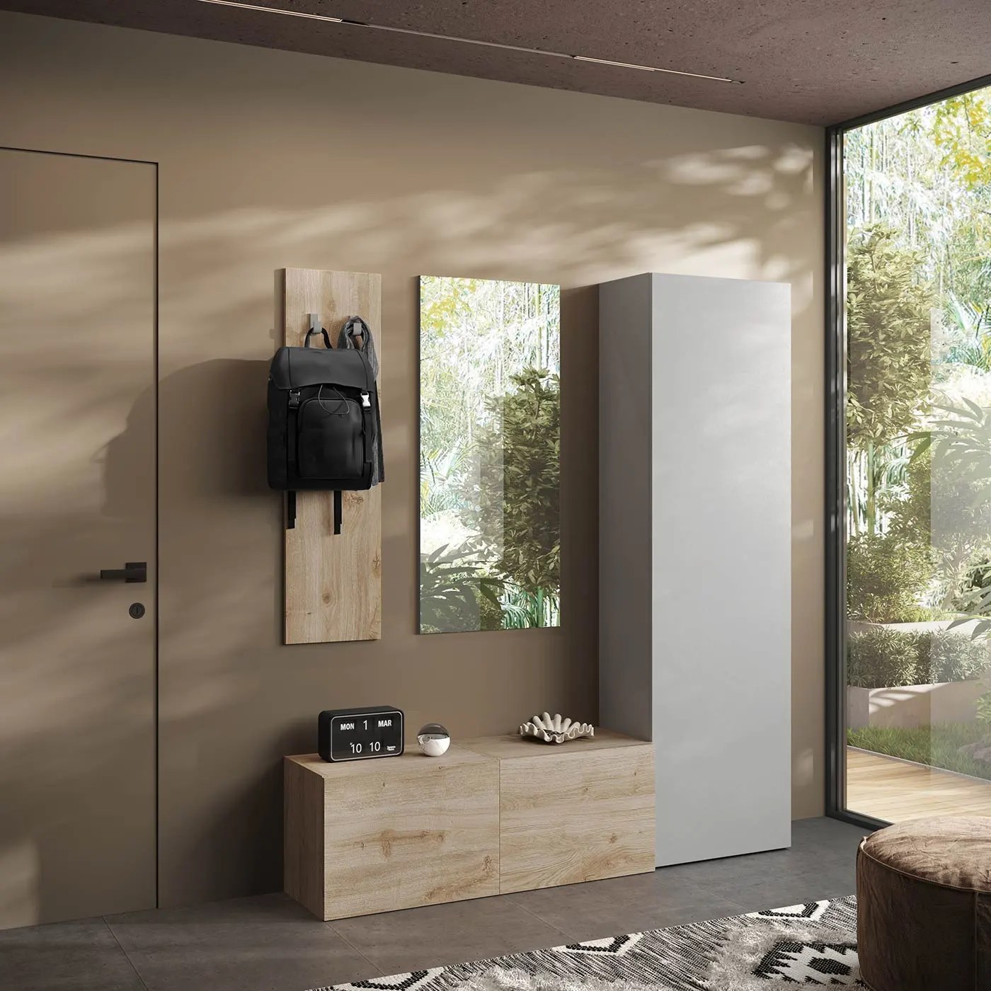 ingresso moderno con colonna