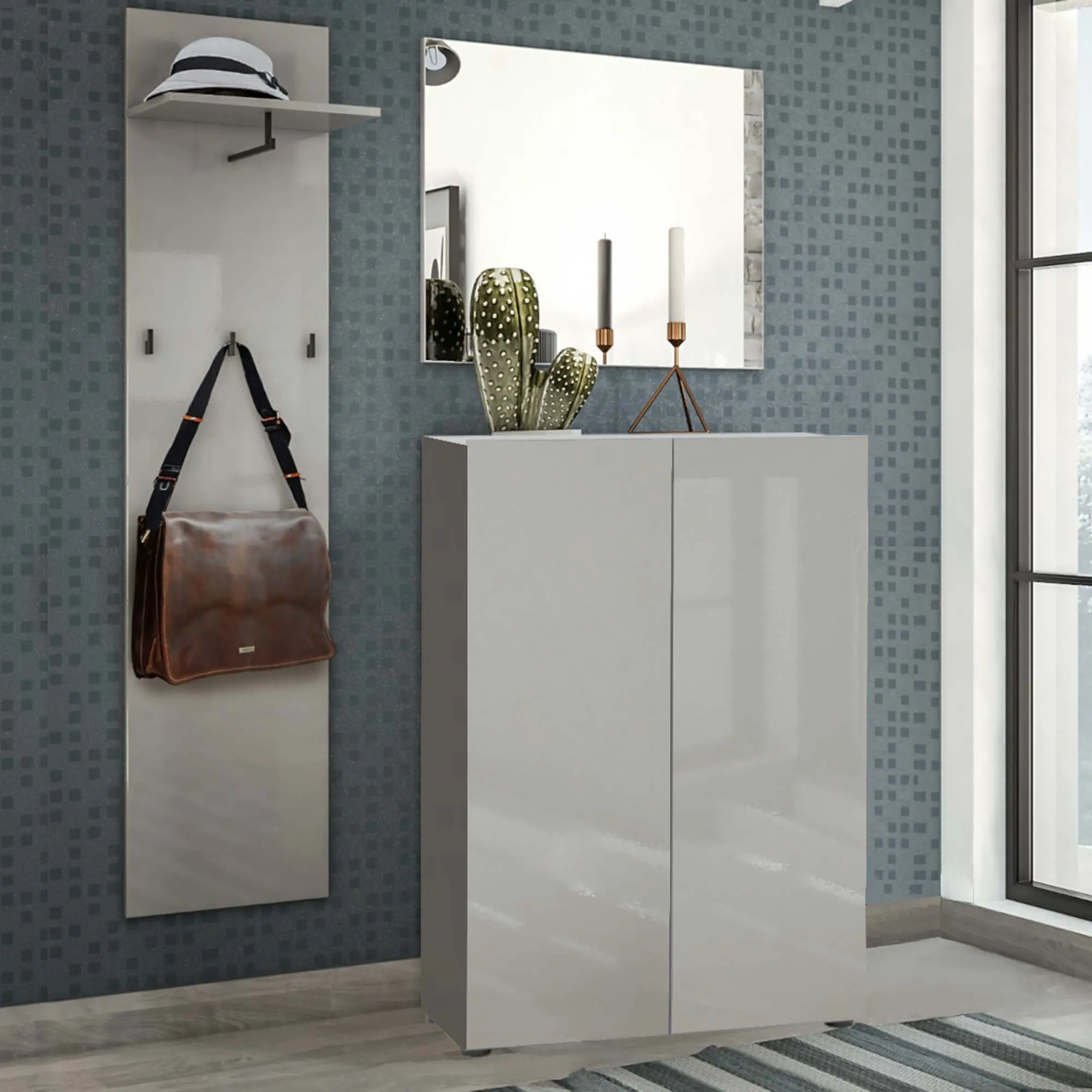 ingresso moderno in offerta Grigio Lucido