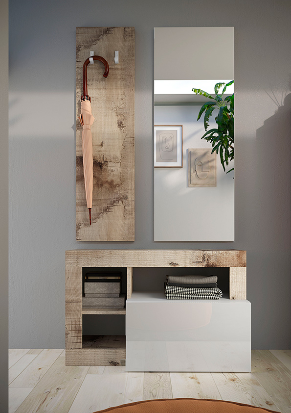 mobili ingresso legno abbinati