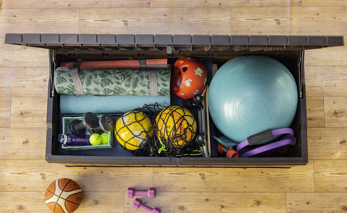 Baule porta oggetti Cerro da esterno, capacità 570L