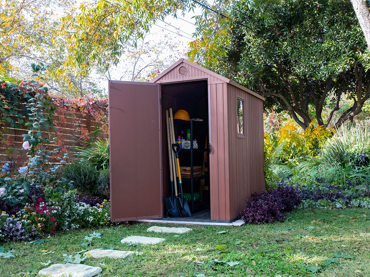 Casetta da esterno Rosa, finitura Marrone
