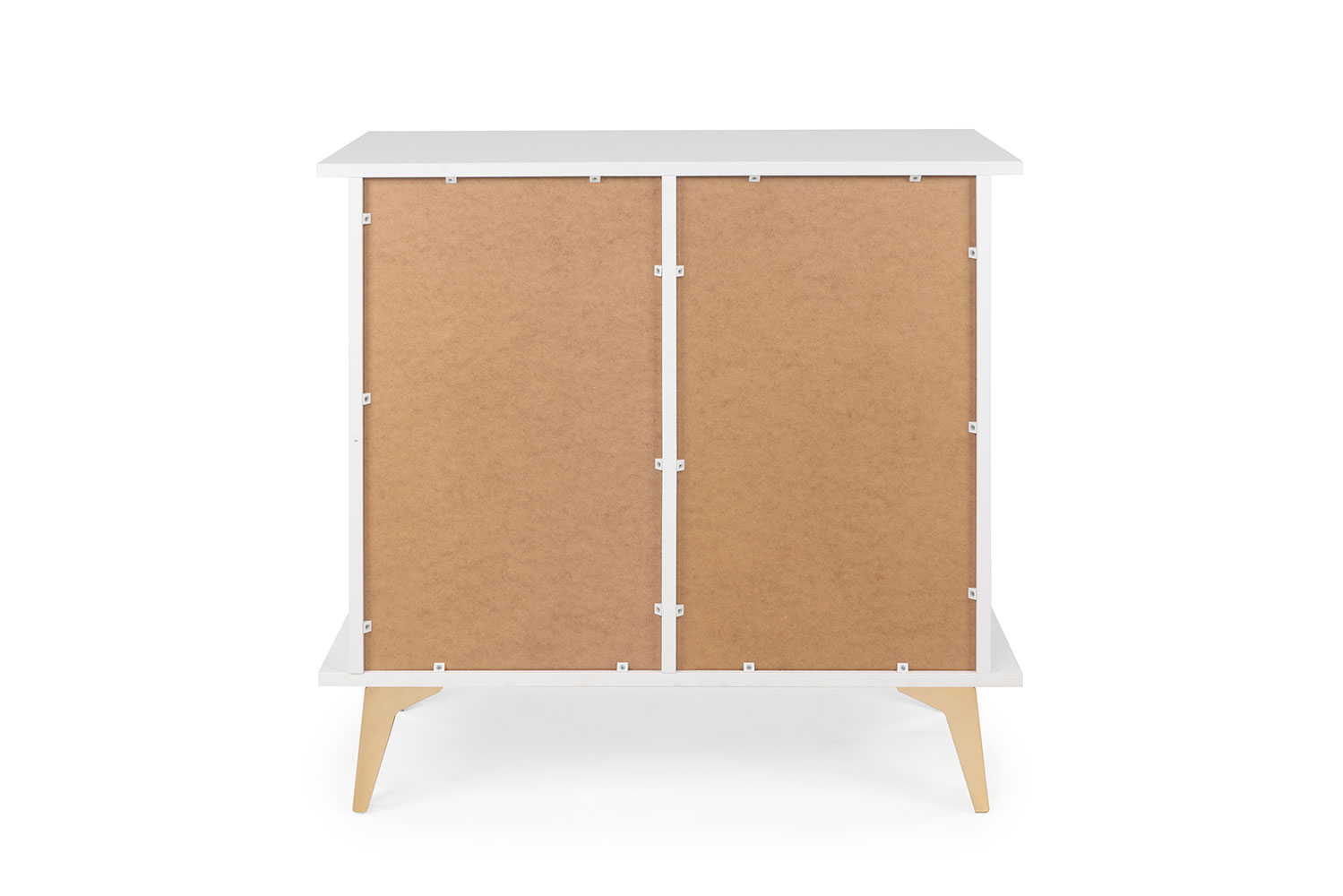 Madia Oslo con 2 ante in finitura bianco e oro